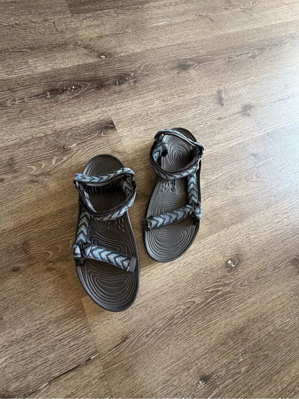 Teva Women's Braided Sport Sandals - Black & Gray
